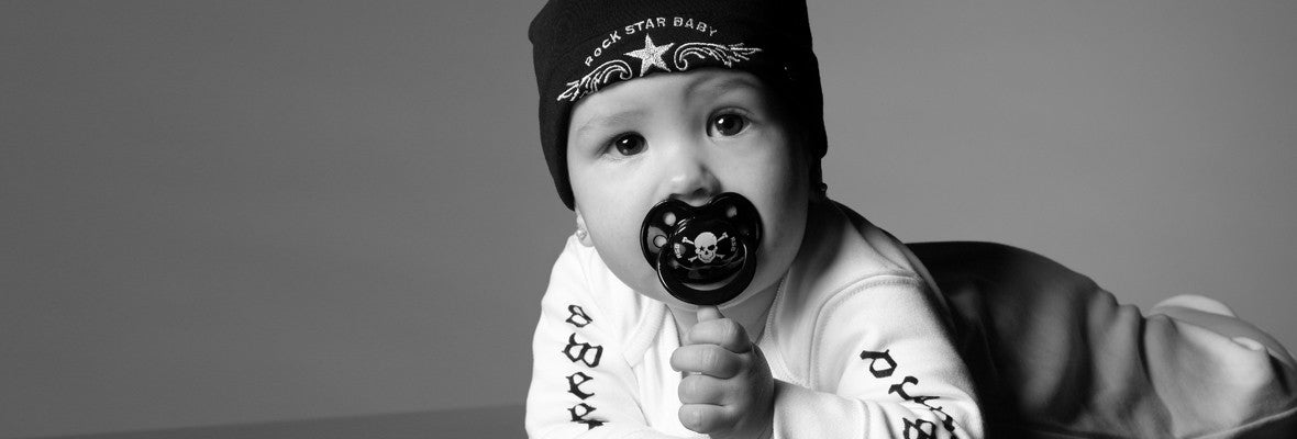 ROCK STAR BABY Beanie and pacifier pirat skull